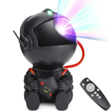 Проектор звездного неба Космонавт, ночник лазерный на пульту BLACK Astro Star Mini 